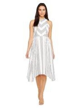 Designer Avant Garde Striped Dress